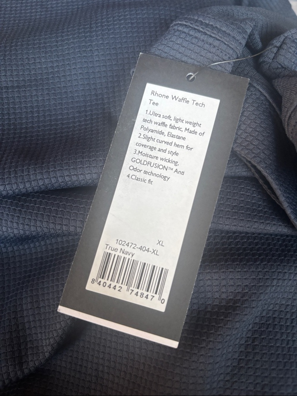 RHONE Navy Short Sleeve Performance Tee - Picture 4 of 4